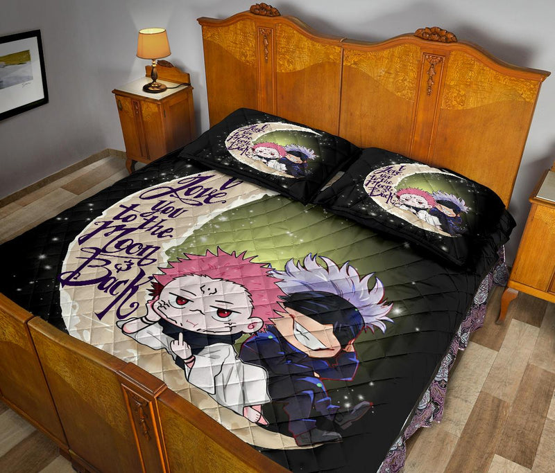 Jujutsu Kaisen Gojo Sukuna Chibi Anime Quilt Bed Sets Nearkii
