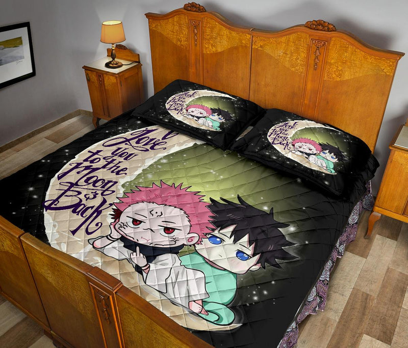 Jujutsu Kaisen Megumi Sukuna Chibi Cute Anime Quilt Bed Sets Nearkii