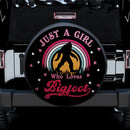 Just A Girl Who Loves Big Foot Jeep Car Spare Tire Covers Gift For Campers Nearkii