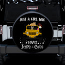 Just A Girl Who Love Jeep And Cat Yellow Car Spare Tire Covers Gift For Campers Nearkii