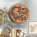 Just A Girl Who Loves Horses Wood Wall Clock Nearkii