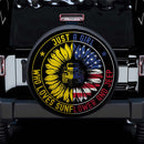 Just A Girl Who Love Sunflower American Car Spare Tire Covers Gift For Campers Nearkii