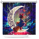 Kiki's Delivery Service Love You To The Moon Galaxy Shower Curtain Nearkii