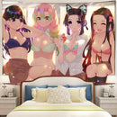 Kimetsu No Yaiba Girl Demon Slayer Anime Tapestry Room Decor Nearkii