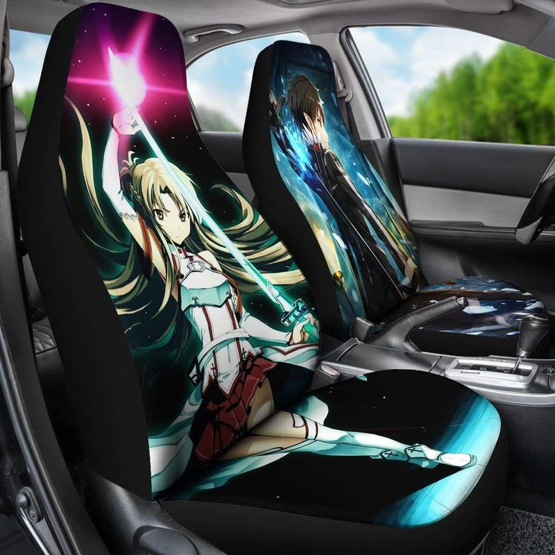 Kirito Asuna Car Premium Custom Car Seat Covers Decor Protectors 2 Nearkii