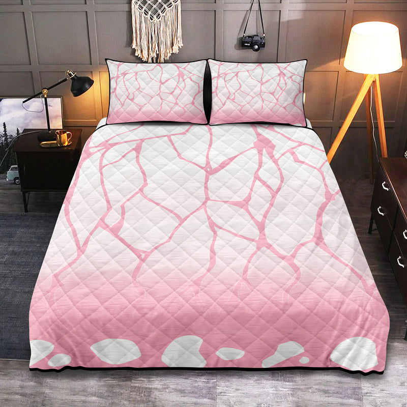 Kochou Shinobu Insect Pillar Butterfly Pink Classic Pattern Demon Slayer Kimetsu No Yaiba Quilt Bed Sets Nearkii