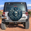 Skull And Bones Mandala Car Spare Tire Cover