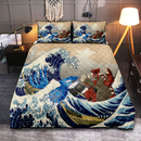 Kyogre Vs Groudon The Great Wave Japan Quilt Bed Sets