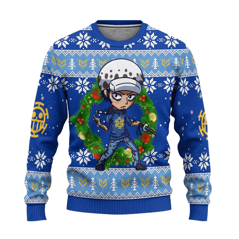 Law One Piece Anime Ugly Christmas Sweater Xmas Gift Nearkii