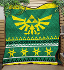 Legend Of Zelda Christmas Yellow Quilt Blanket Nearkii