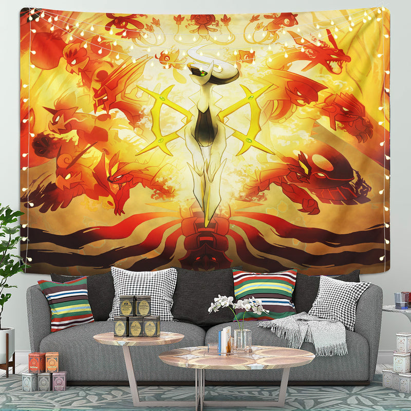 Arceus Pokemon Light Fight Redux Tapestry Room Decor Nearkii