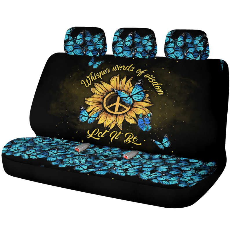 Let It Be Butterfly Car Back Seat Covers Decor Protectors Nearkii