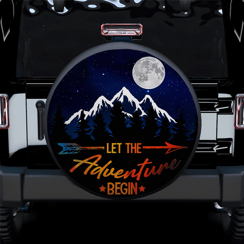 Let The Adventure Begin Jeep Car Spare Tire Covers Gift For Campers Nearkii