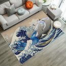 Lugia Vs Kyogre The Great Wave Japan Rectangular Area Rug