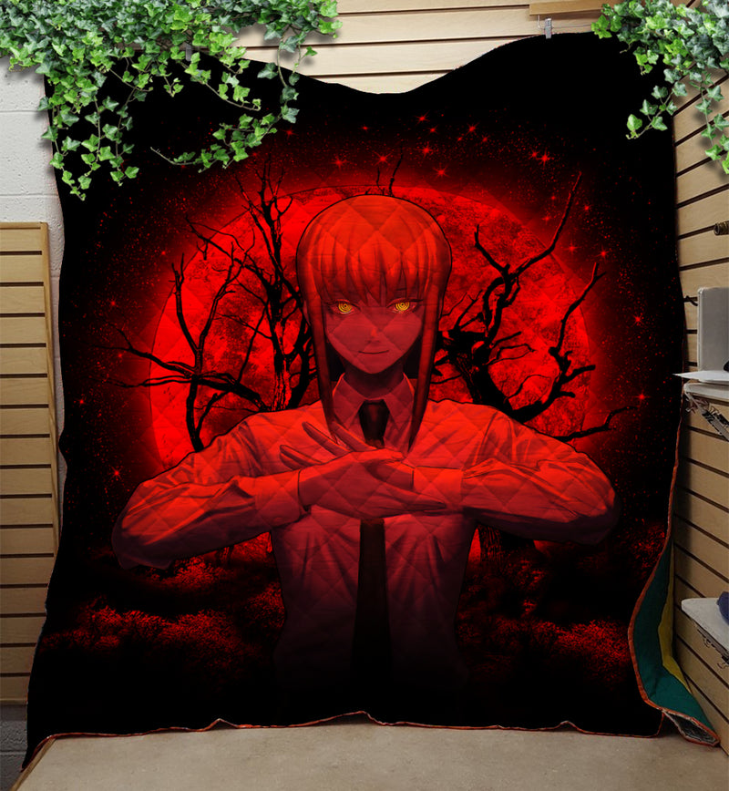 Makima Chainsaw Man Anime Moonlight Quilt Blanket Nearkii
