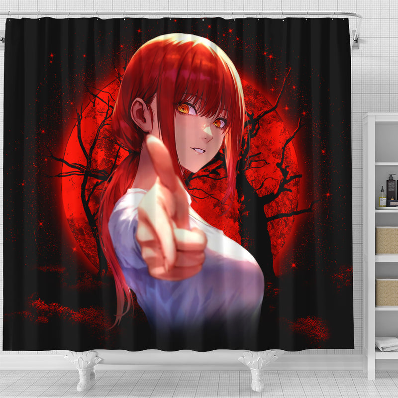 Makima Chainsaw Man 2 Moonlight Shower Curtain Nearkii