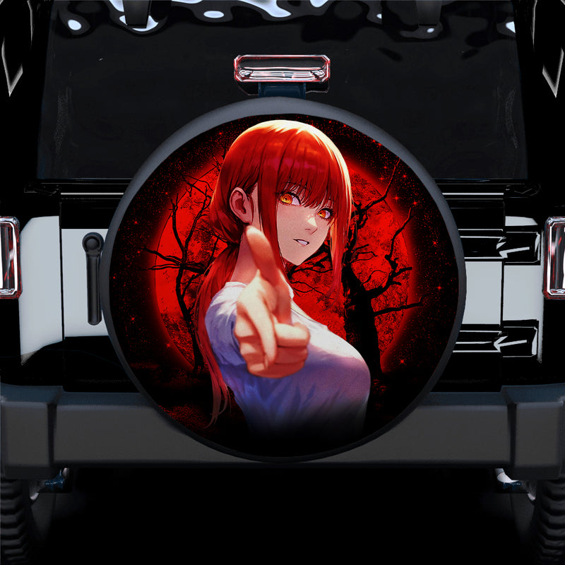Makima Chainsaw Man 2 Moonlight Jeep Car Spare Tire Covers Gift For Campers Nearkii