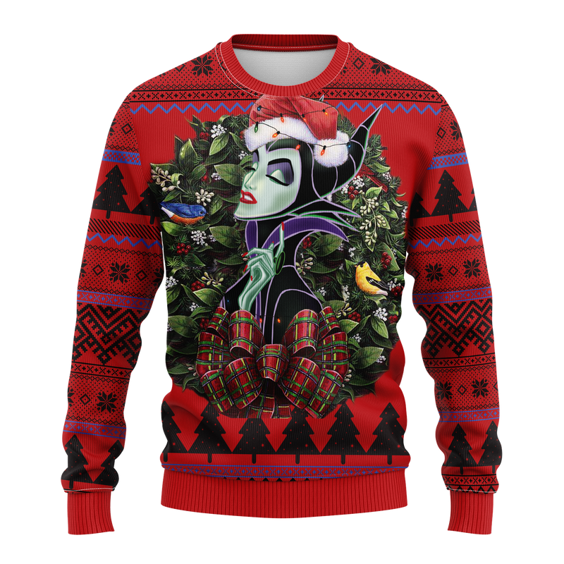 Cartoon Maleficent Noel Mc Ugly Christmas Sweater Thanksgiving Gift Nearkii