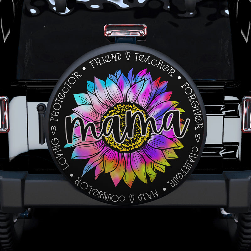 Mama Sunflower Car Spare Tire Covers Gift For Campers Nearkii