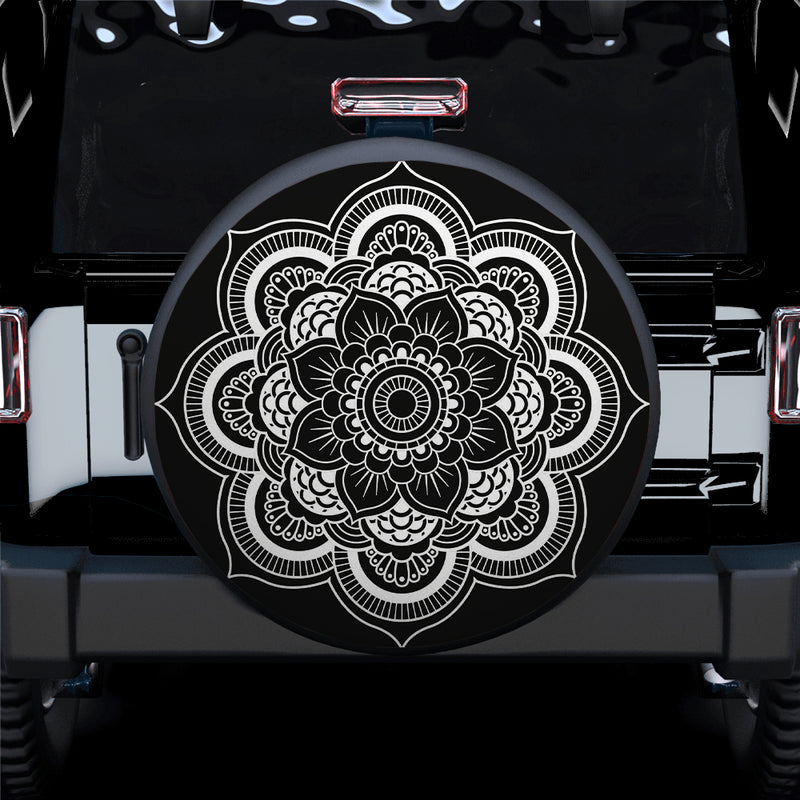 Mandala Flower Style Jeep Car Spare Tire Cover Gift For Campers Nearkii