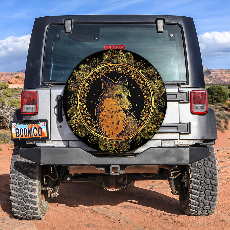 Mandala Fox Car Spare Tire Covers Gift For Campers Nearkii