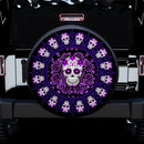 Purple Skulls Mexican Car Spare Tire Cover Gift For Campers Nearkii