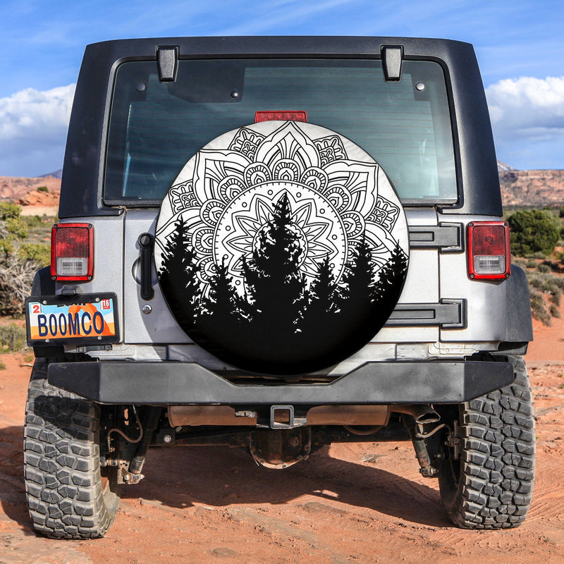Mandala Style Tatoo Jeep Car Spare Tire Cover Gift For Campers Nearkii