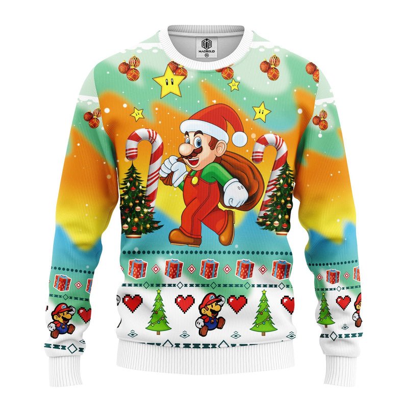 Mario Ugly Christmas Sweater Amazing Gift Idea Thanksgiving Gift Nearkii