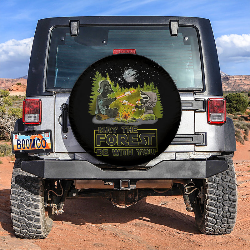 May The Forest Be With You Jeep Car Spare Tire Covers Gift For Campers Nearkii