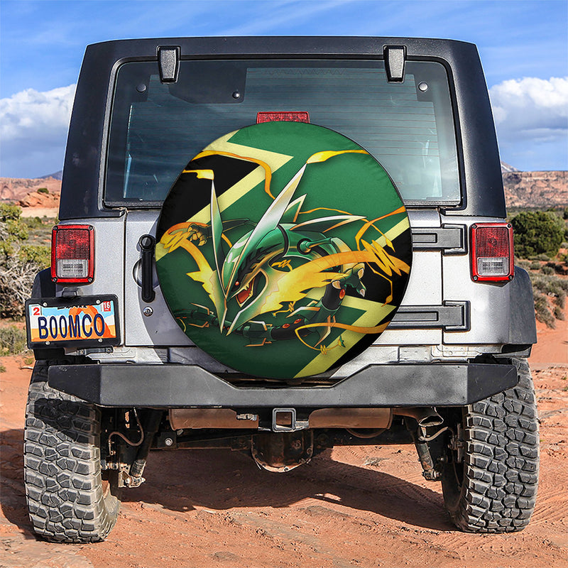 Mega Rayquaza x Pokemon Car Spare Tire Covers Gift For Campers Nearkii