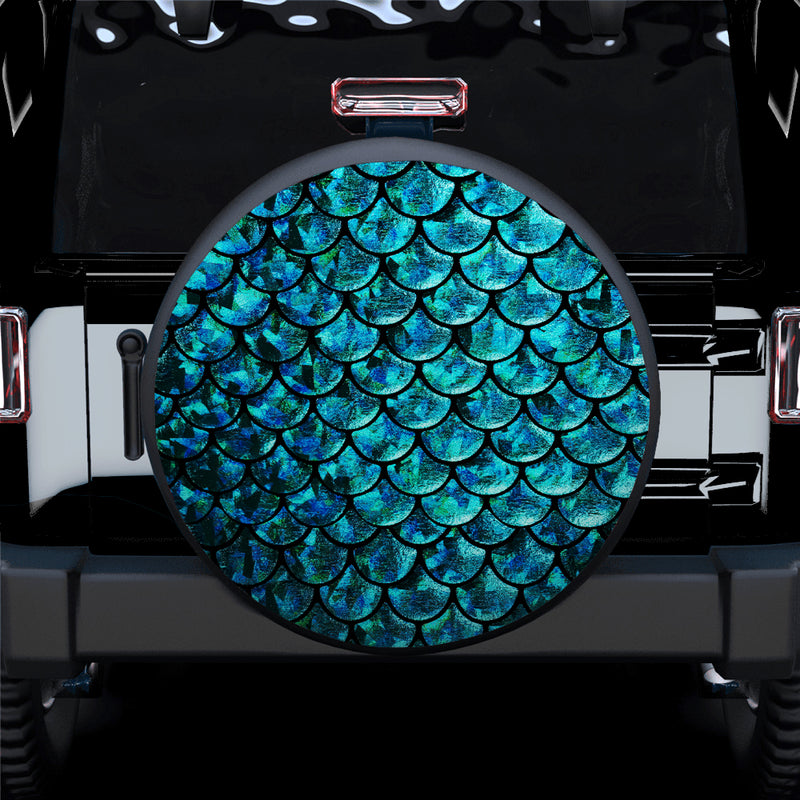 Mermaid Blue Jeep Car Spare Tire Covers Gift For Campers Nearkii