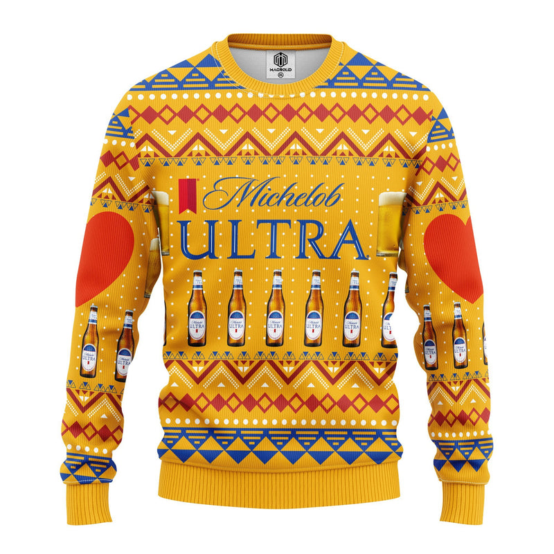 Michelob 3D Ugly Christmas Sweater Amazing Gift Idea Thanksgiving Gift Nearkii