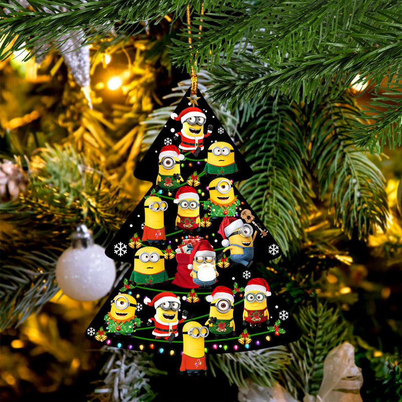 Minions Cute Christmas Tree Mica Ornament Perfect Gift For Holiday Nearkii