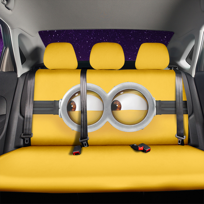 Minion Eyes Car Back Seat Covers Decor Protectors Nearkii