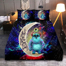 Monster Inc Sully And Mike Love You To The Moon Galaxy Quilt Bed Sets Nearkii