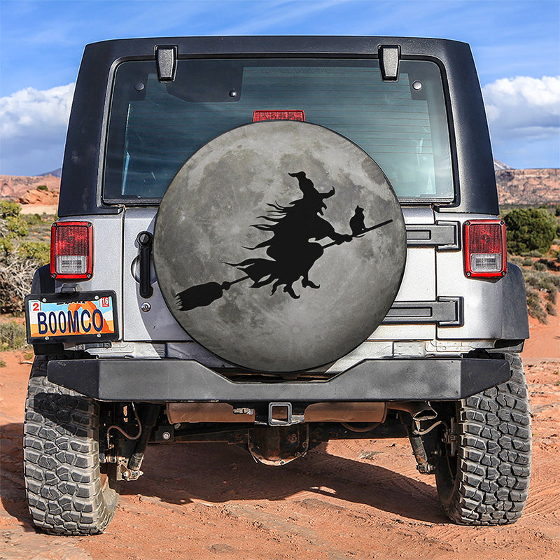 Moon Witch Cat Car Spare Tire Covers Gift For Campers Nearkii