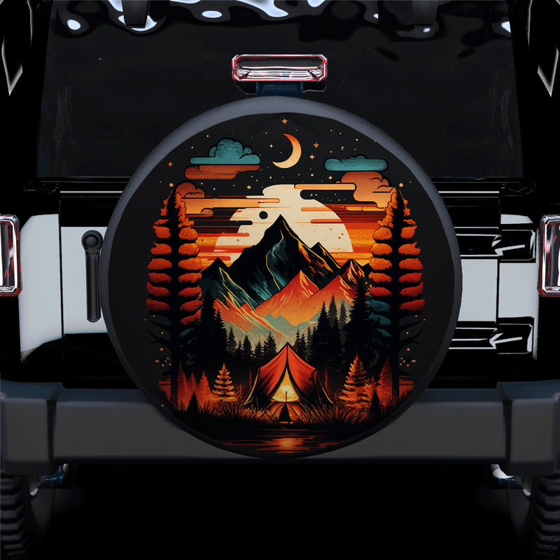 Mountains Camping 2 Car Spare Tire Covers Gift For Campers Nearkii
