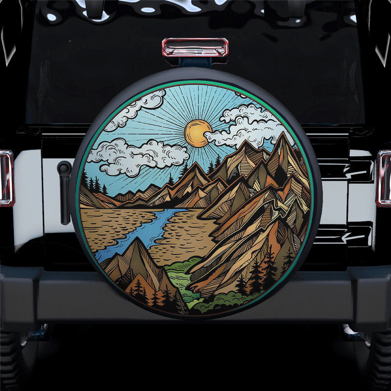 Mountain Is Calling Jeep Car Spare Tire Cover Gift For Campers Nearkii