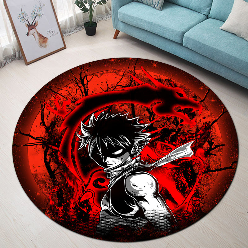 Natsu Dragonee Fairy Tale Moonlight Round Carpet Rug Bedroom Livingroom Home Decor Nearkii
