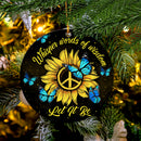 New Let It Be Hippie Butterfly Blue Mica Ornament Perfect Gift For Holiday Nearkii