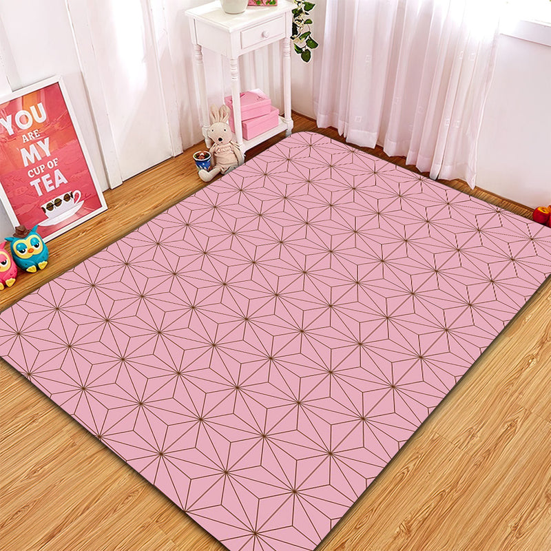 Nezuko Haori Pattern Demon Slayer Kimetsu No Yaiba Carpet Rug Home Room Decor Nearkii