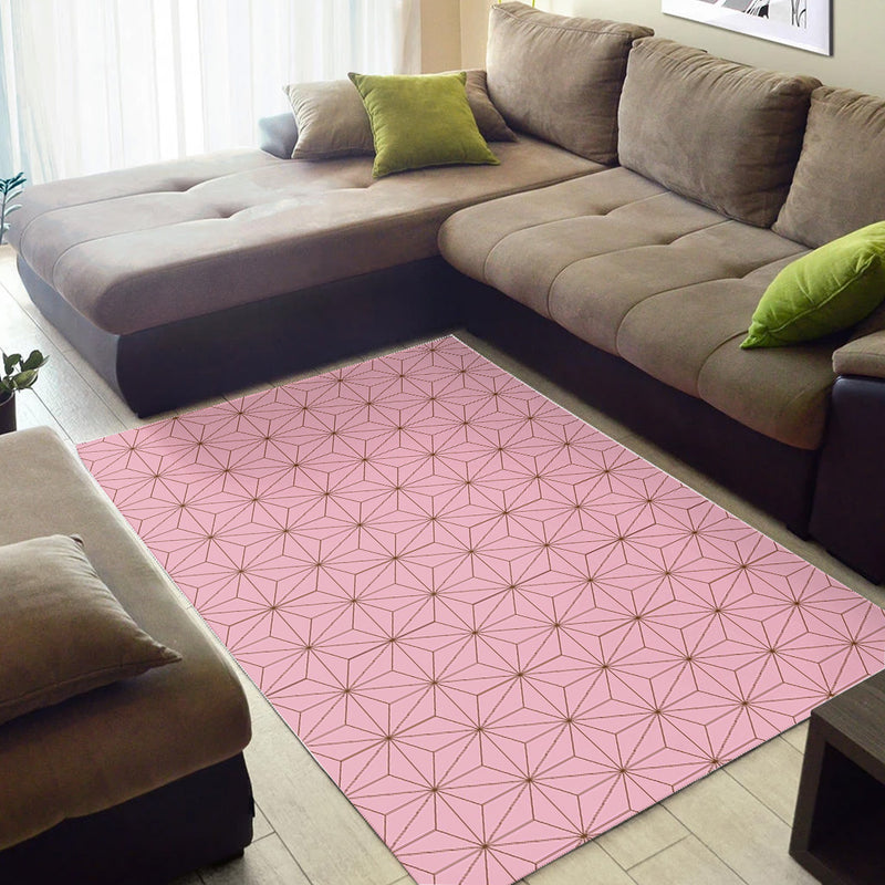 Nezuko Haori Pattern Demon Slayer Kimetsu No Yaiba Carpet Rug Home Room Decor Nearkii
