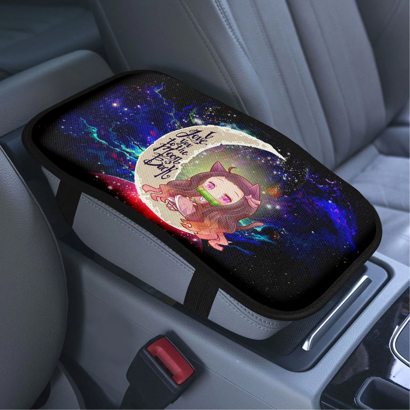 Nezuko Demon Slayer Love To Moon Back Galaxy Premium Custom Armrest Center Console Cover Car Accessories Nearkii