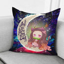 Nezuko Demon Slayer Love You To The Moon Galaxy Pillowcase Room Decor Nearkii