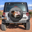 Funny Cow Face Break Jeep Car Spare Tire Cover Gift For Campers Nearkii