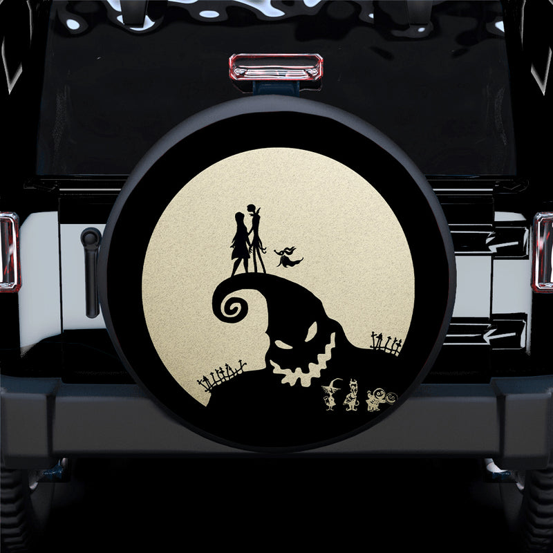 Nightmare Before Christmas Cream Car Spare Tire Covers Gift For Campers Nearkii