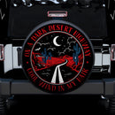 On A Dark Desert Highway Cool Wind In My Hair Red Jeep Car Spare Tire Covers Gift For Campers Nearkii