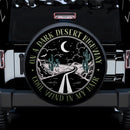 On A Dark Desert Highway White Jeep Car Spare Tire Covers Gift For Campers Nearkii