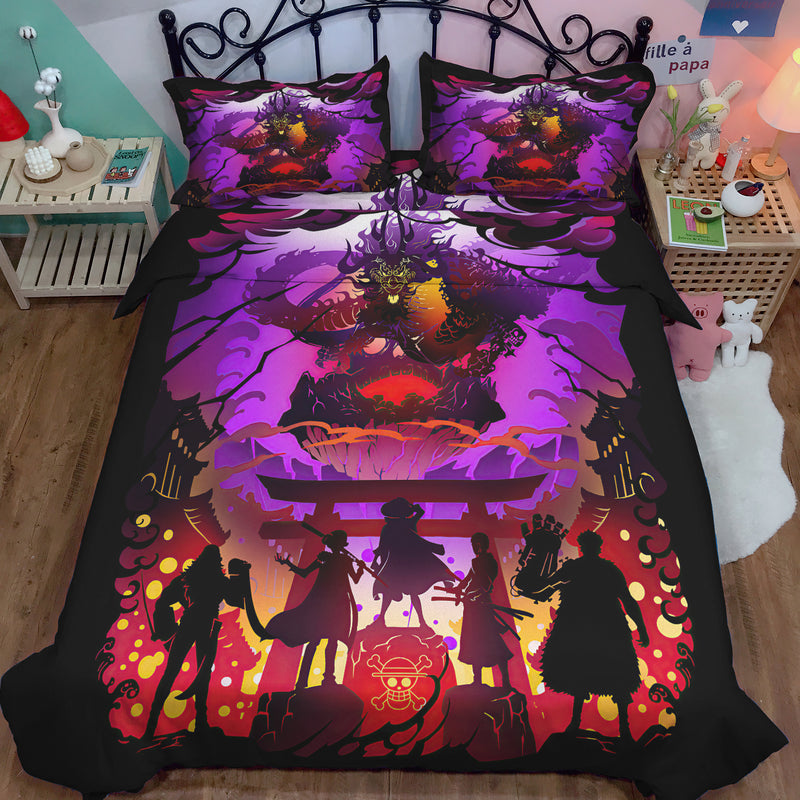 One Piece Anime Bedding Set Duvet Cover And 2 Pillowcases Nearkii