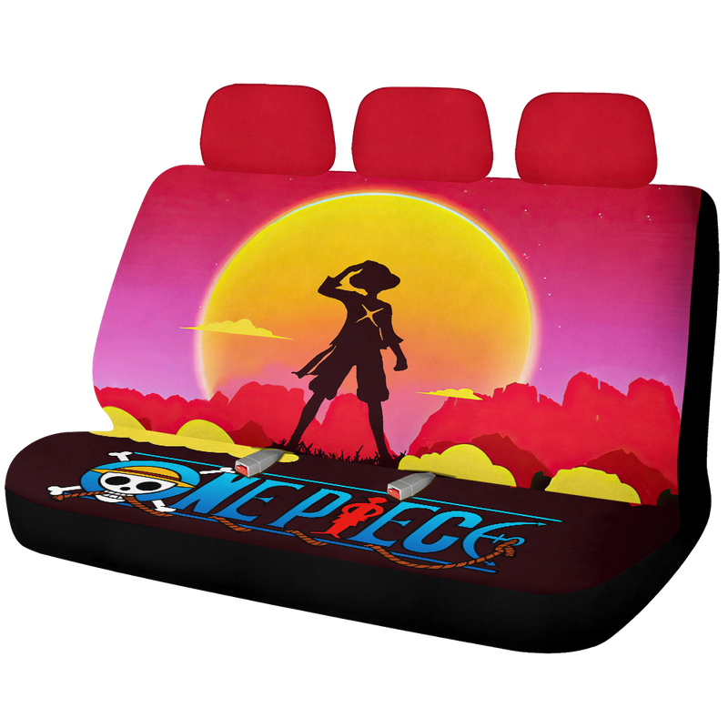 One Piece Sunset Car Back Seat Covers Decor Protectors Nearkii